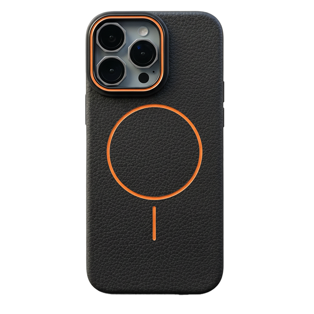 iPhone Leather Magsafe Case - Black